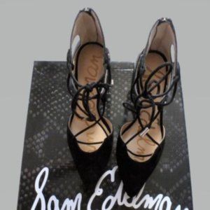 Sam Edelman 5M Black Lace up Pump